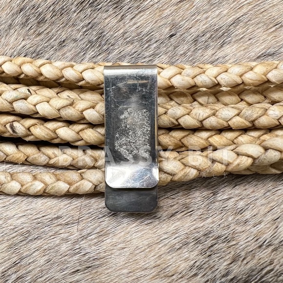 Native American Sterling Silver Turquoise & Coral Money Clip - Picture 2 of 4